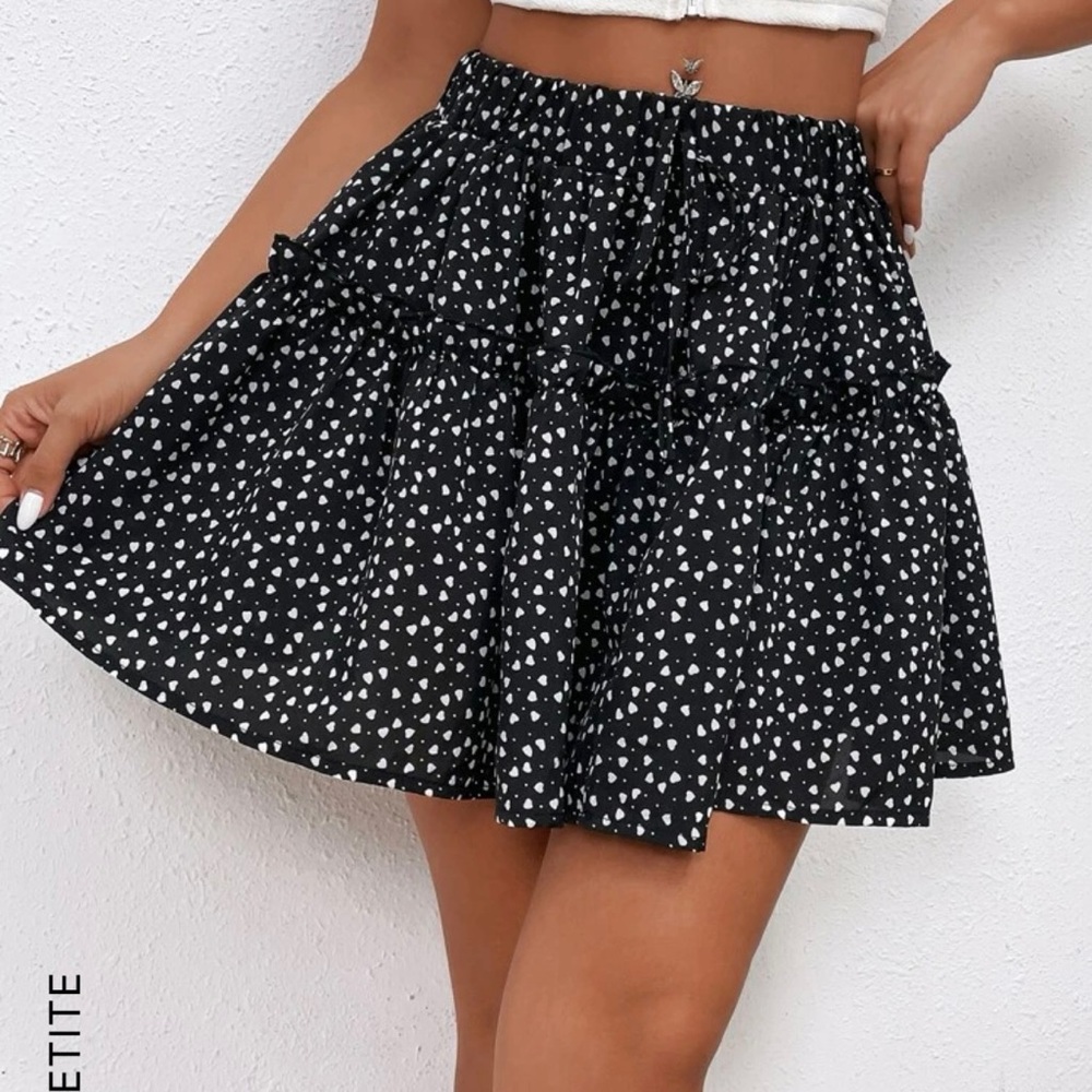 Print Ruffle Skirt - Picture 2 of 5